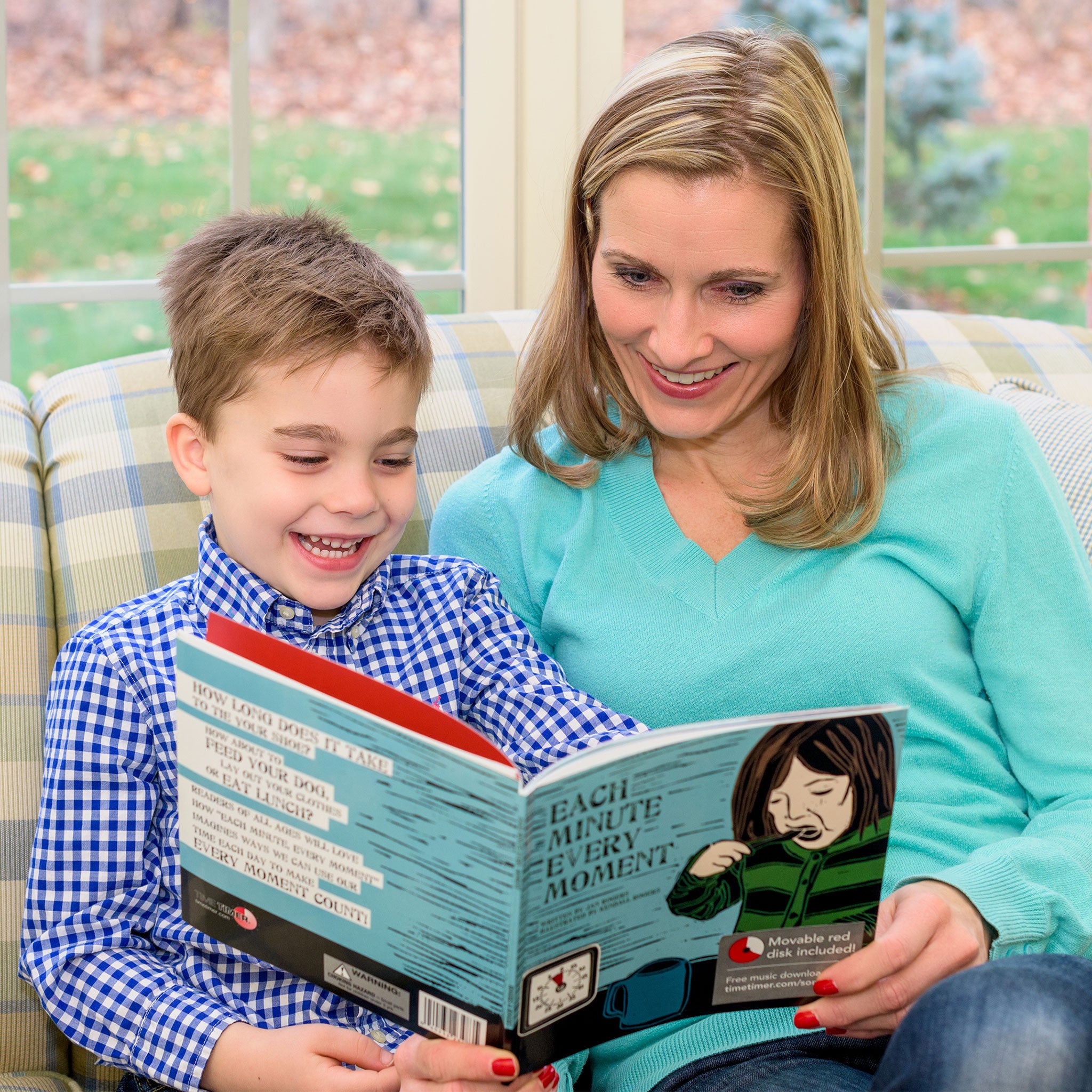 Each Minute, Every Moment book being read by mother and son
