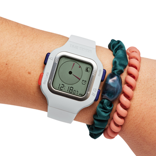 Time Timer® Watch  on an arm showing a visual countdown timer".