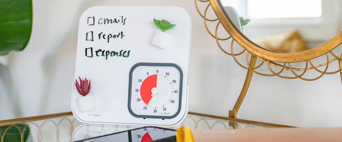 The ADHD Brain Works From Home- Time Timer to The Rescue Banner 