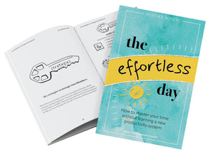 Book titled 'The Effortless Day' by Heather Rogers with a white background