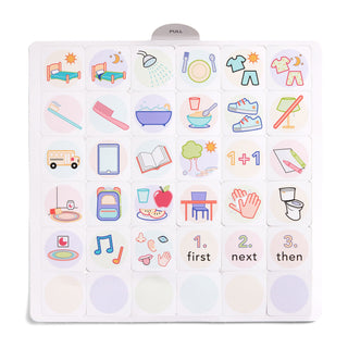 Educational sticker book with colorful icons on a white background that can be used for a social story 