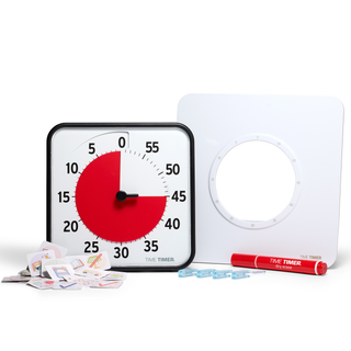 Time timer with additional components on a white background