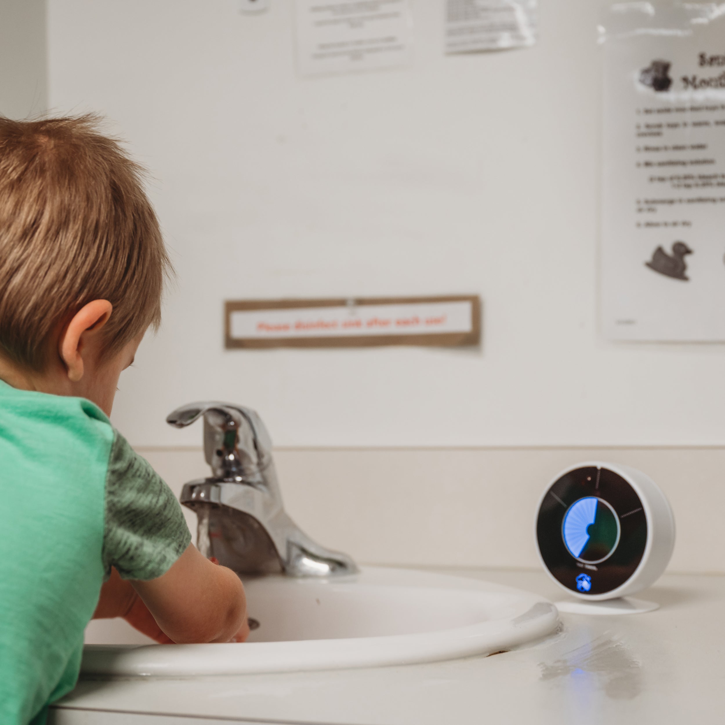 A Daycare using the Time Timer WASH to learn handwashing properly 