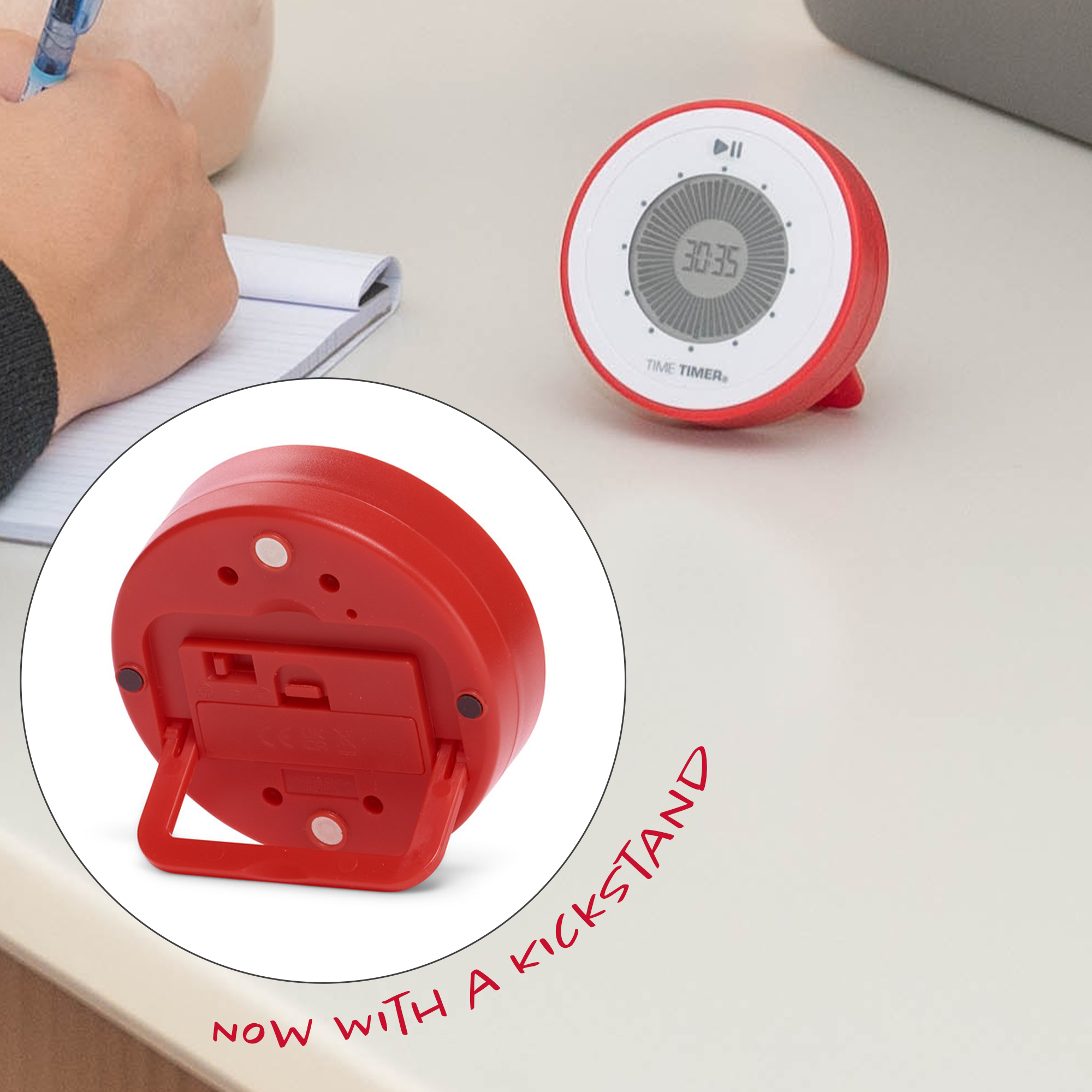 The 90-minute TWIST® Timer in Original Red now with a kickstand