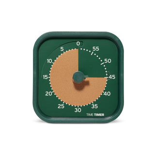 Green and brown timer with 'Time Timer' branding on a white background