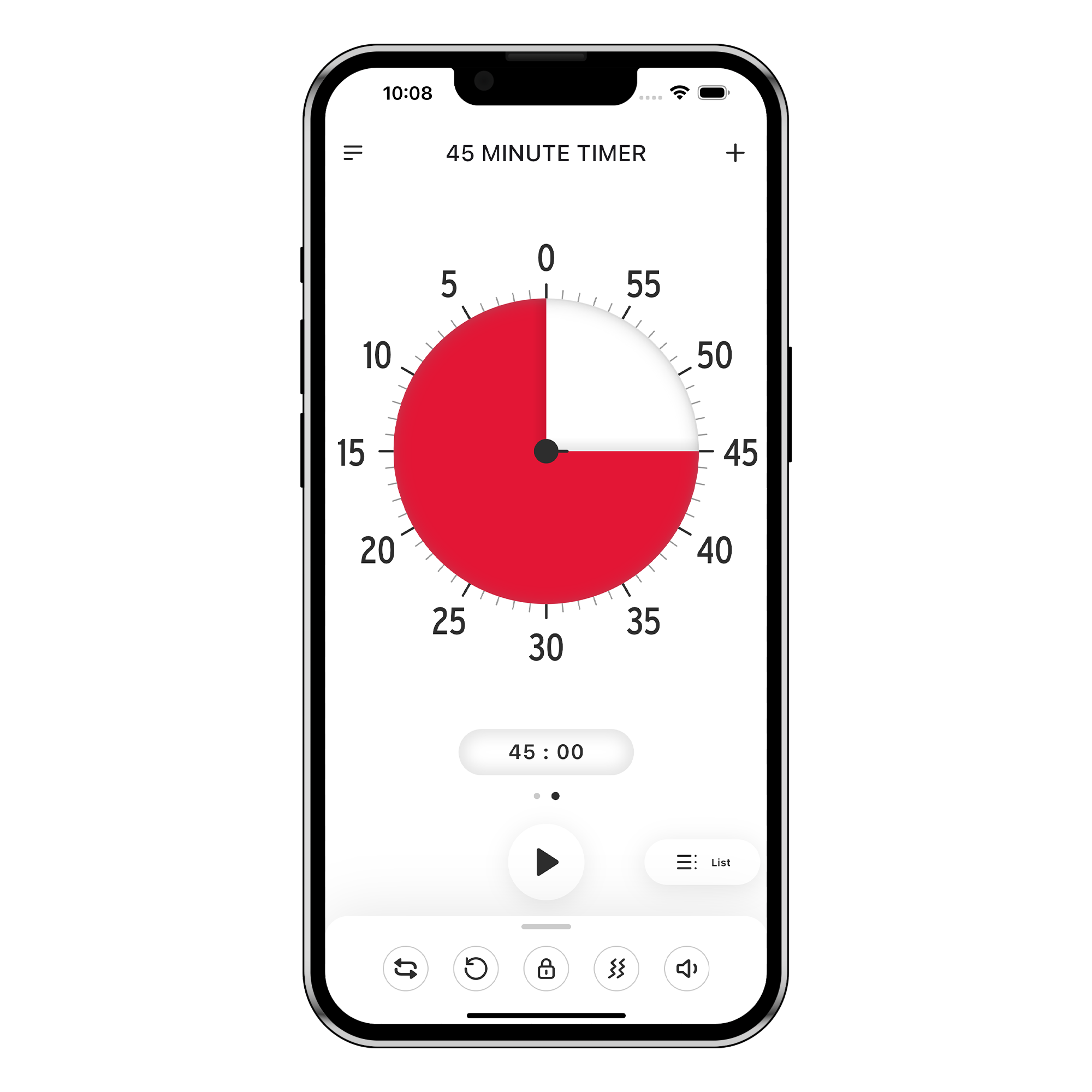 Time Timer disk countdown on iphone