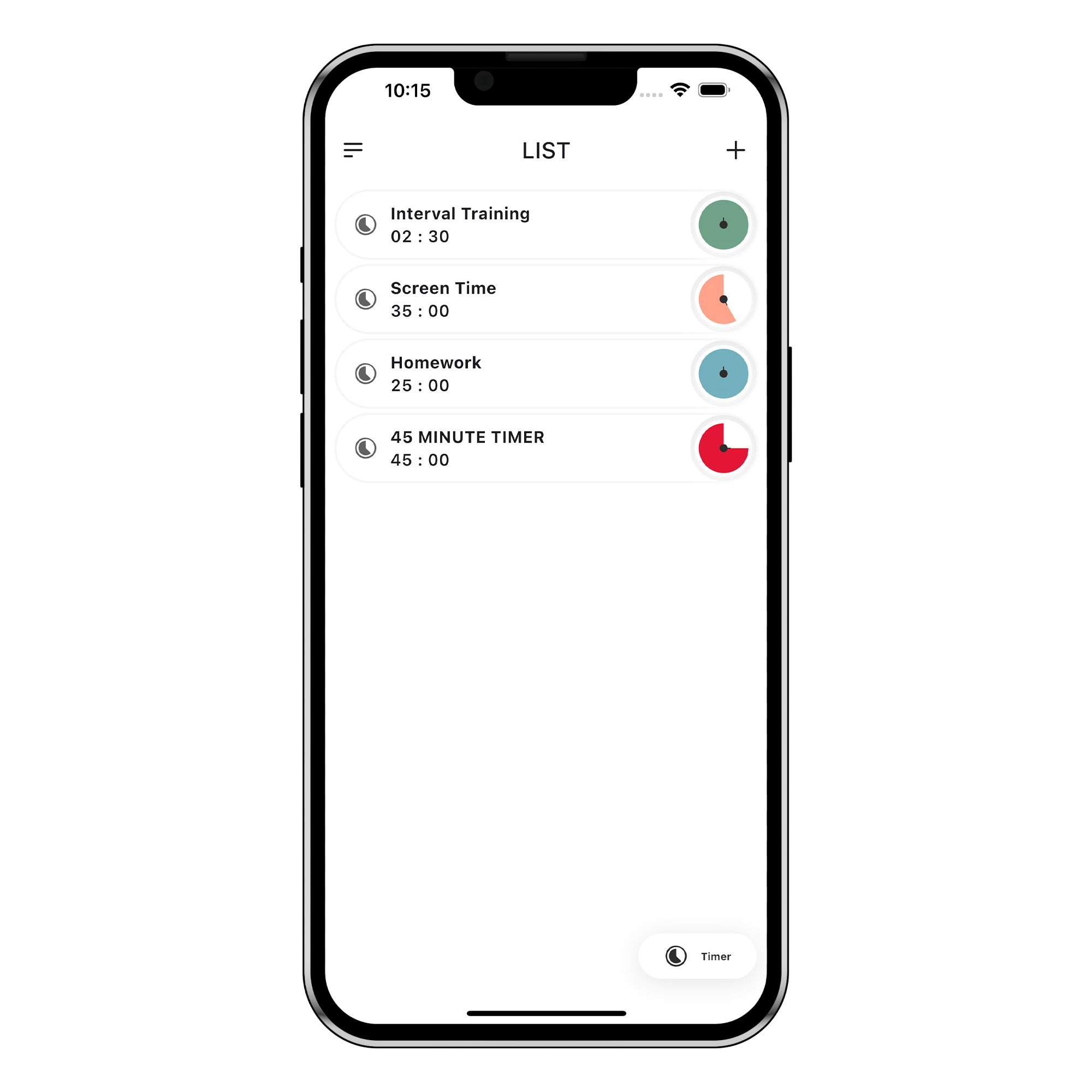Iphone website List for Time Timer online Timers
