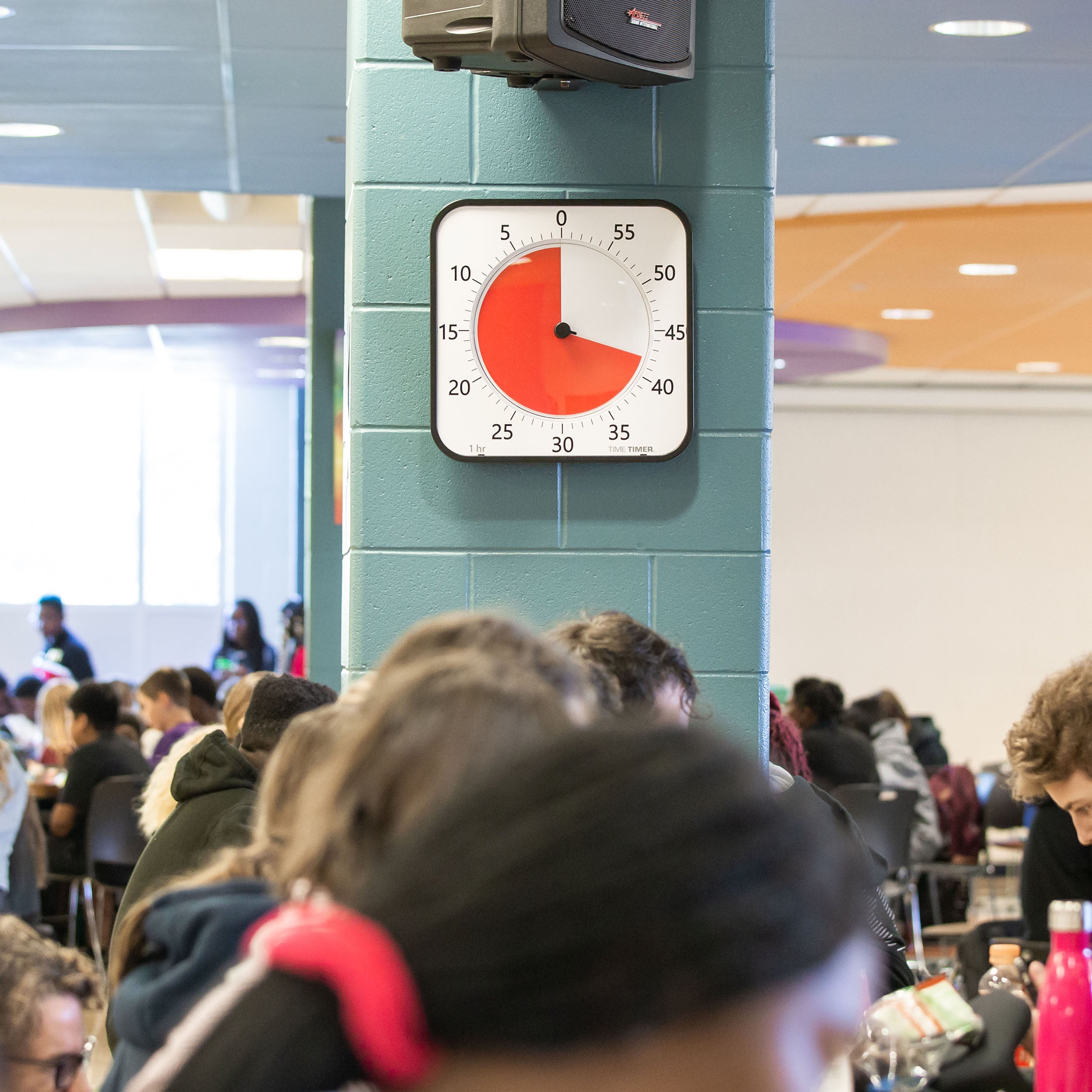 The time timer max can help keep your school's cafeteria schedule on track. 